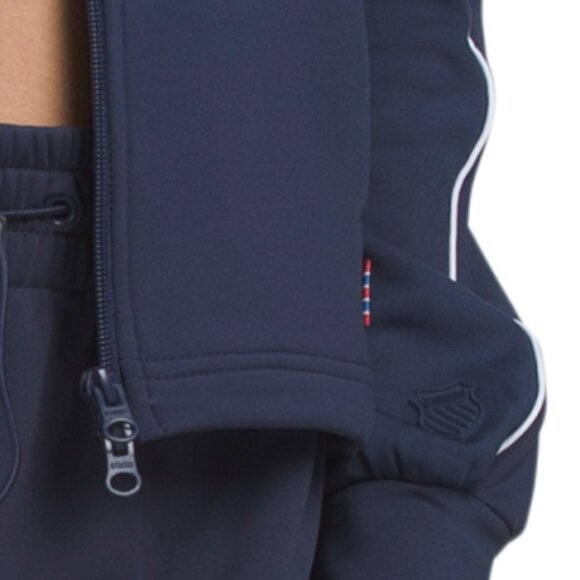 K SWISS Full Zip Stretch Jacket With Piping Down Sleeves - Picture 2 of 5